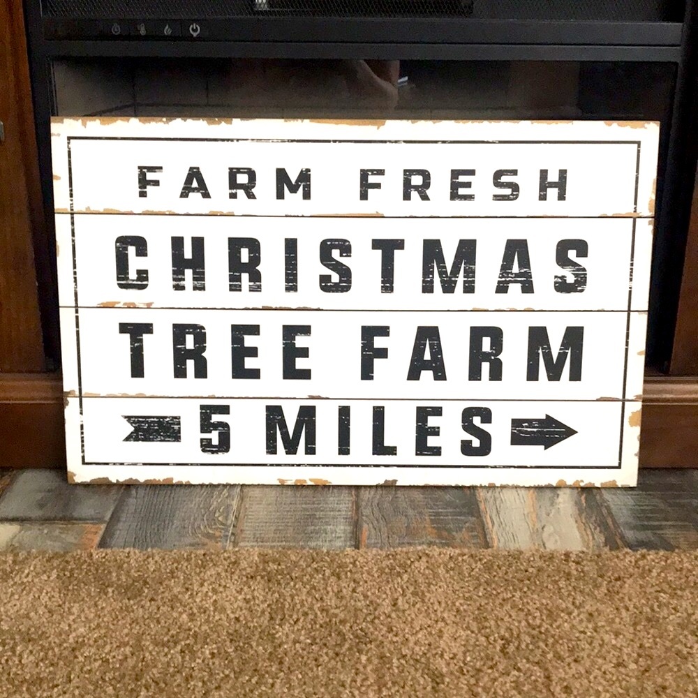 Sweet Water Decor Farm Fresh Christmas Tree Farm sign